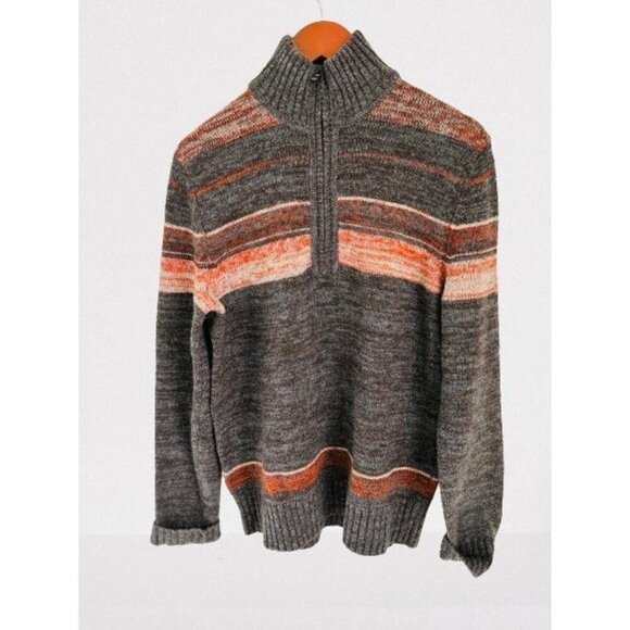 Vintage Y2K Banana Republic Pullover Fair Island 1/4 Zip Extra Fine Merino Wool - Picture 1 of 7